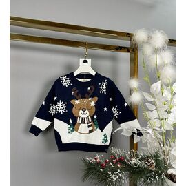 Фотография Свитер детский унисекс 9007 navy р.98-122 "Safi" недорого оптом от прямого поставщика