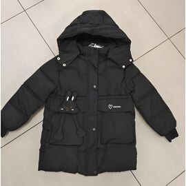 Фотография Курка детская зимняя на мальчика 855 black р.7-10 "Flong" недорого оптом от прямого поставщика