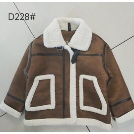 Фотография Курка детская зимняя на девочку D228 brown р.7-13 "Flong" недорого оптом от прямого поставщика