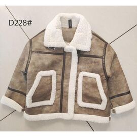 Фотография Курка детская зимняя на девочку D228 camel р.7-13 "Flong" недорого оптом от прямого поставщика