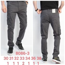 Штани чоловічі утеплені 8086-3 grey р.30-38 "Fangsida" недорого оптом від прямого постачальника