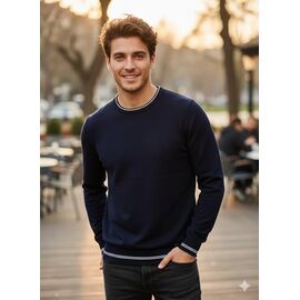 Светр чоловічий 6173 navy р.M-2XL "Moranny" недорого оптом від прямого постачальника