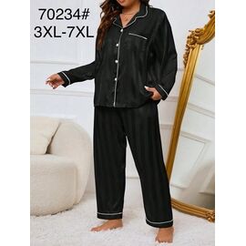 Піжама жіноча 70234 black р.3XL-7XL "Estima" недорого оптом від прямого постачальника