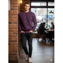 Светр чоловічий MR384 wine р.S-2XL "Moranny" недорого оптом від прямого постачальника