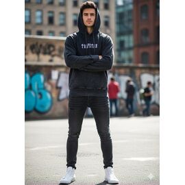 Худи чоловічий MR422 black р.S-2XL "Moranny" недорого оптом від прямого постачальника