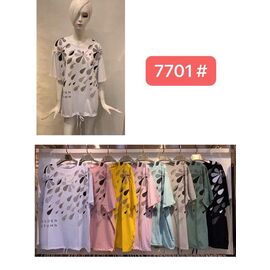 Фотография Футболка женская 7701 mix р.52-56 "Estima" недорого оптом от прямого поставщика