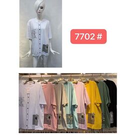 Фотография Футболка женская 7702 mix р.52-56 "Estima" недорого оптом от прямого поставщика