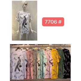 Фотография Футболка женская 7706 mix р.52-56 "Estima" недорого оптом от прямого поставщика