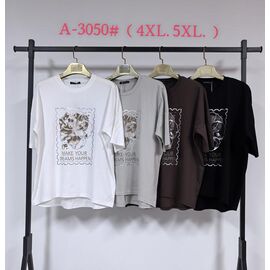 Фотография Футболка женская A3050 mix р.4XL-5XL "Estima" недорого оптом от прямого поставщика