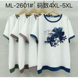 Фотография Футболка женская ML2601 mix р.4XL-5XL "Estima" недорого оптом от прямого поставщика