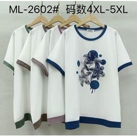 Фотография Футболка женская ML2602 mix р.4XL-5XL "Estima" недорого оптом от прямого поставщика