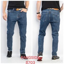 Джинси чоловічі 8703 blue р.30-38 "Fangsida" недорого оптом від прямого постачальника