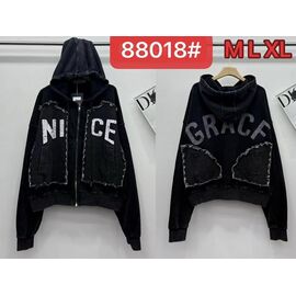 Кофта спортивна жіноча 88018 black р.M-XL "Saint Wish" недорого оптом від прямого постачальника