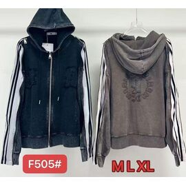 Кофта спортивна жіноча F505 black р.M-XL "Saint Wish" недорого оптом від прямого постачальника