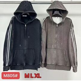 Кофта спортивна жіноча M805 grey р.M-XL "Saint Wish" недорого оптом від прямого постачальника