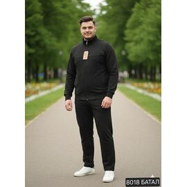 Костюм спортивний чоловічий 8018 black р.2XL-6XL "Moranny" недорого оптом від прямого постачальника