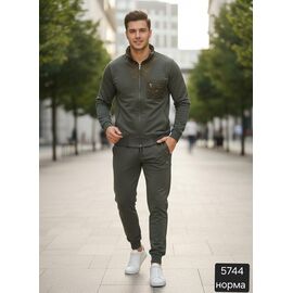 Костюм спортивний чоловічий 5744 khaki р.S-2XL "Moranny" недорого оптом від прямого постачальника