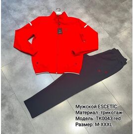 Фотография Костюм спортивный мужской TK0043 red р.M-3XL "AZT" недорого оптом от прямого поставщика