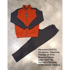 Фотография Костюм спортивный мужской TK0106 orange р.M-3XL "AZT" недорого оптом от прямого поставщика