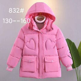 Фотография Курка детская зимняя на девочку 832 pink р.10-13 "Flong" недорого оптом от прямого поставщика