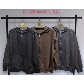 Кофта спортивна жіноча D2260 black р.M-XL "Saint Wish" недорого оптом від прямого постачальника