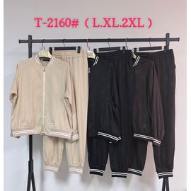 Костюм спортивний жіночий теплий T2160 brown р.L-2XL "Saint Wish" недорого оптом від прямого постачальника