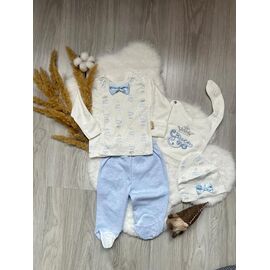 Фотография Костюм детский на мальчика 945 l.blue р.0.3-0.6 "Emir kids" недорого оптом от прямого поставщика