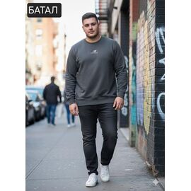 Светр чоловічий MR587 grey р.2XL-6XL "Moranny" недорого оптом від прямого постачальника