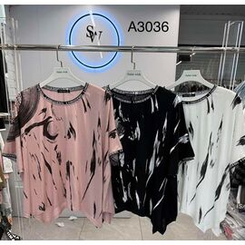 футболка жіноча A3036 mix р.4XL-5XL "Saint Wish" недорого оптом від прямого постачальника