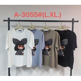 футболка жіноча A3055 mix р.L-XL "Saint Wish" недорого оптом від прямого постачальника