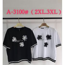 футболка жіноча A3100 mix р.2XL-3XL "Saint Wish" недорого оптом від прямого постачальника