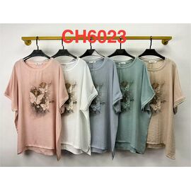 футболка жіноча CH6023 mix р.5XL-6XL "Saint Wish" недорого оптом від прямого постачальника
