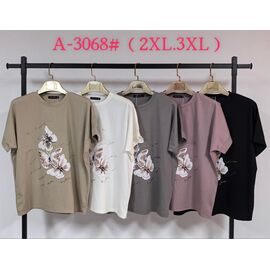 футболка жіноча A3068 mix р.2XL-3XL "Saint Wish" недорого оптом від прямого постачальника