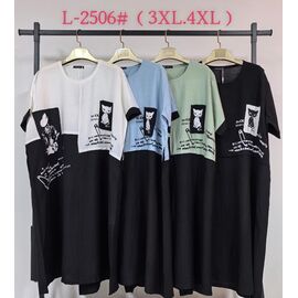 Сукня літня жіноча L2506 mix р.4XL-5XL "Saint Wish" недорого оптом від прямого постачальника