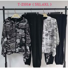 Костюм спортивний жіночий теплий T2101 mix р.5XL-6XL "Saint Wish" недорого оптом від прямого постачальника