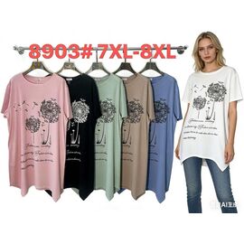 футболка жіноча 8903 blue р.7XL-8XL "Estima" недорого оптом від прямого постачальника