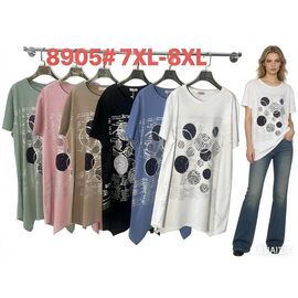 футболка жіноча 8905 white р.7XL-8XL "Estima" недорого оптом від прямого постачальника