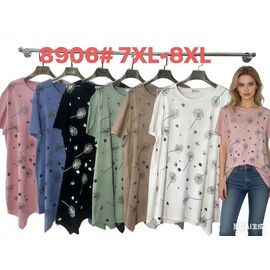 футболка жіноча 8906 green р.7XL-8XL "Estima" недорого оптом від прямого постачальника