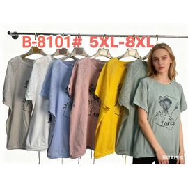 футболка жіноча B8101 yellow р.5XL-8XL "Estima" недорого оптом від прямого постачальника