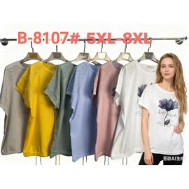 футболка жіноча B8107 white р.5XL-8XL "Estima" недорого оптом від прямого постачальника
