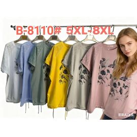 футболка жіноча B8110 l.blue р.5XL-8XL "Estima" недорого оптом від прямого постачальника