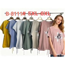 футболка жіноча B8111 l.blue р.5XL-8XL "Estima" недорого оптом від прямого постачальника