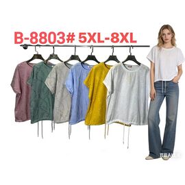 футболка жіноча B8803 pink р.5XL-8XL "Estima" недорого оптом від прямого постачальника