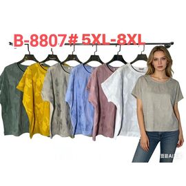 футболка жіноча B8807 green р.5XL-8XL "Estima" недорого оптом від прямого постачальника