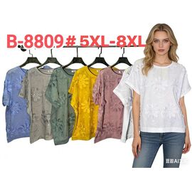 футболка жіноча B8809 grey р.5XL-8XL "Estima" недорого оптом від прямого постачальника