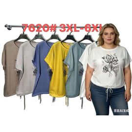 футболка жіноча 7620 grey р.3XL-6XL "Estima" недорого оптом від прямого постачальника