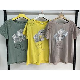 футболка жіноча 9815 yellow р.3XL-6XL "Estima" недорого оптом від прямого постачальника