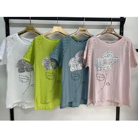 футболка жіноча 9815 powder р.3XL-6XL "Estima" недорого оптом від прямого постачальника