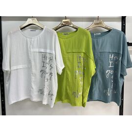 футболка жіноча 9569 l.green р.3XL-6XL "Estima" недорого оптом від прямого постачальника