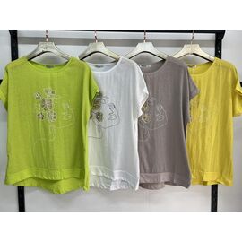 футболка жіноча 9567 yellow р.3XL-6XL "Estima" недорого оптом від прямого постачальника